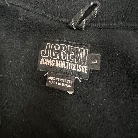 J Crew Vest Mens L Black Fleece VTG USA 90s Full Zip Multiglisse Transitional - Picture 3 of 10